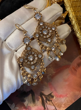 retro chandelier earrings